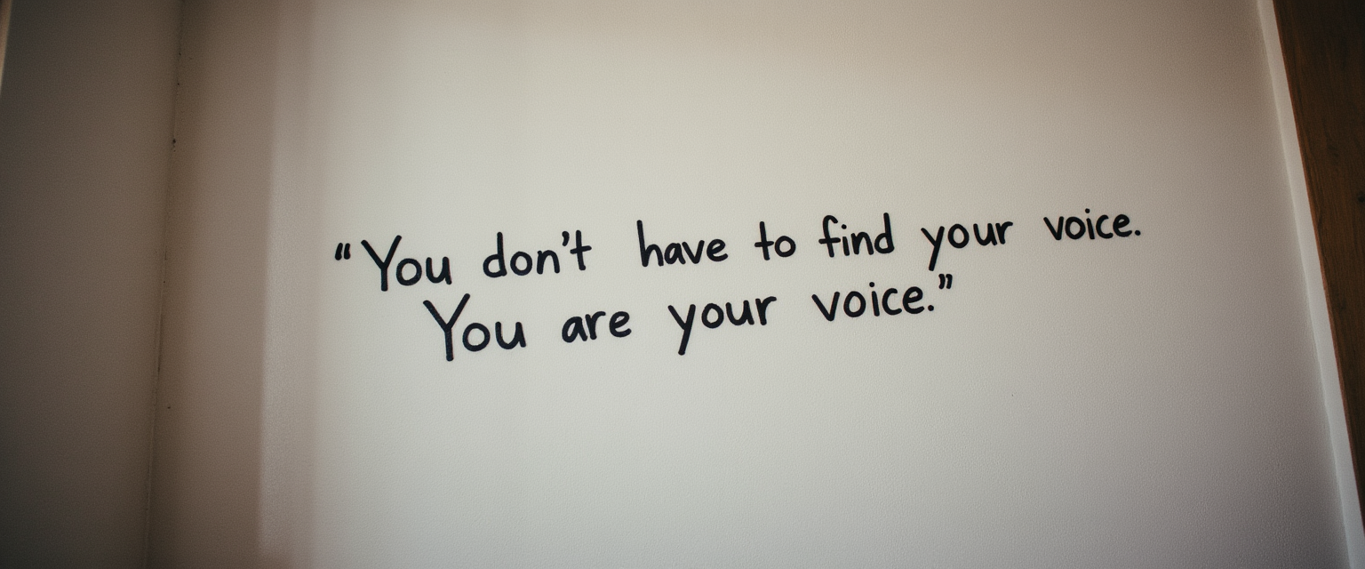 Inspirational quote with soft background.