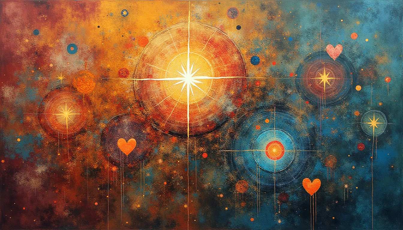 Unified spiritual symbols representing common truth across traditions, Love.